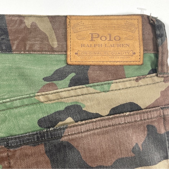 Polo Ralph Lauren Varick Slim Camo Jeans 35x32 - Picture 11 of 11